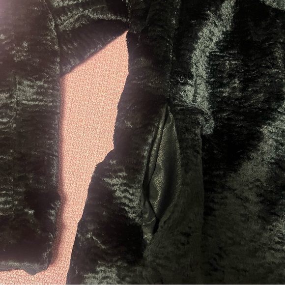 See by Chloe black fur jacket Black Textured Jacket women’s size 8 - Picture 5 of 11